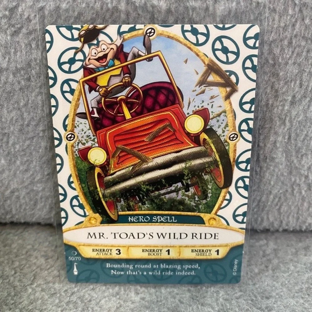 Disney Sorcerers of Magic Kingdom Card Mr. Toad's Wild Ride 50/70 EUC